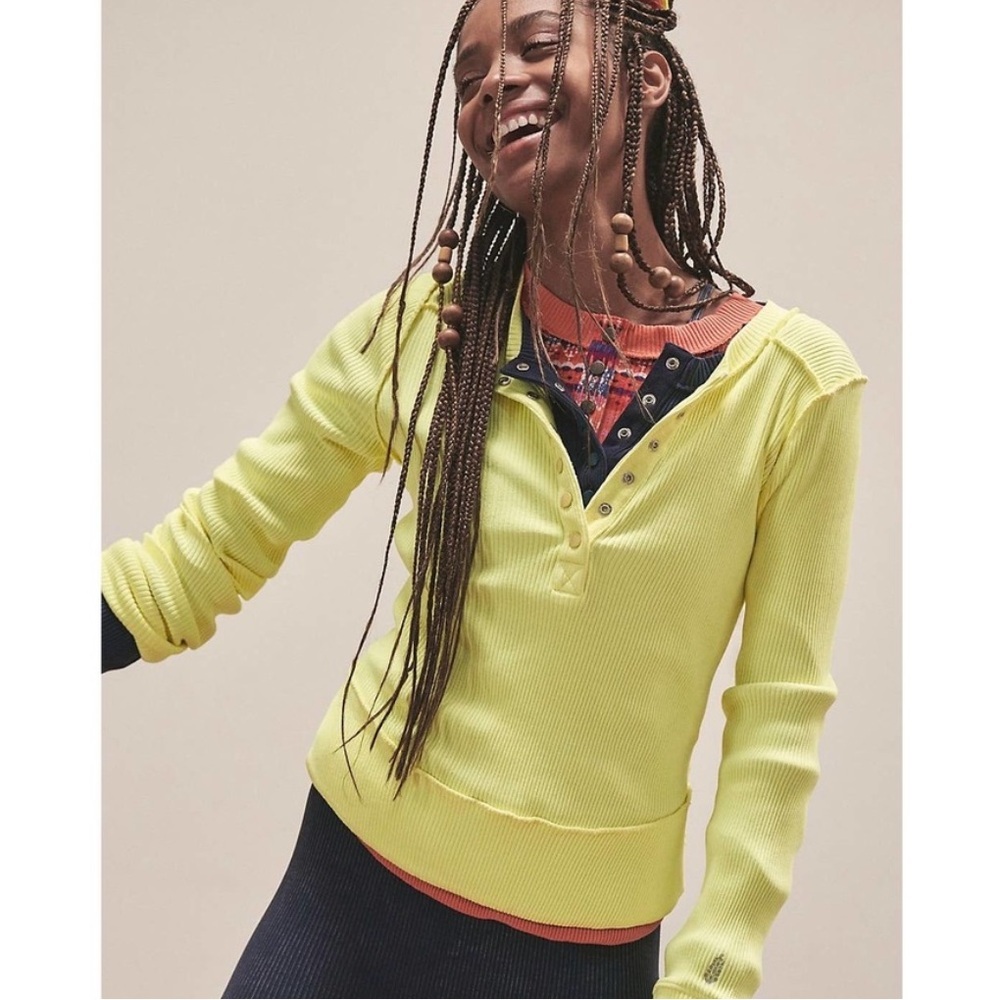 Free People Movement Rally Layering Henley | Mustard
